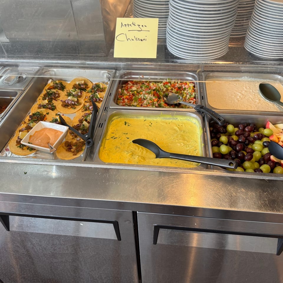Appetizer station at Indian Masala