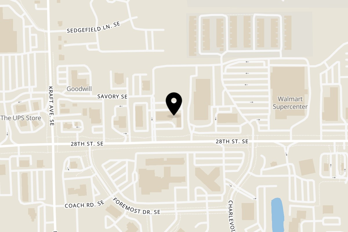 Map showing the location of Indian Masala on 5769 28th St SE in Grand Rapids